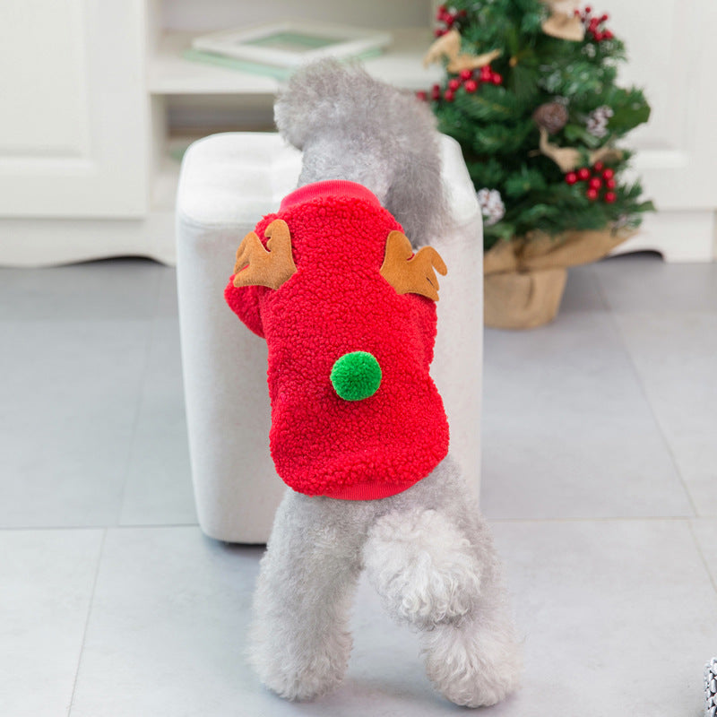 Dog Clothes Autumn/Winter Pet Clothes New Teddy Small Dog Pet Clothes Winter Christmas Tree Sweater