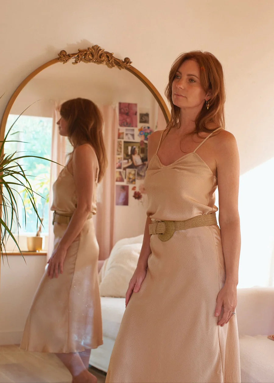 Joanna Jumpsuit in Golden Taupe