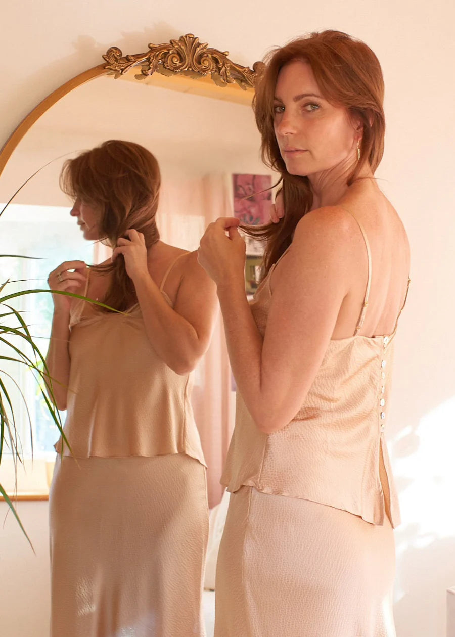 Joanna Jumpsuit in Golden Taupe