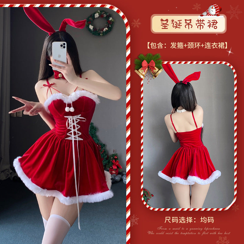 Fairy Christmas Costume Cute Bunny cosplay Night Shop Costume Sweet dress suit Female S31